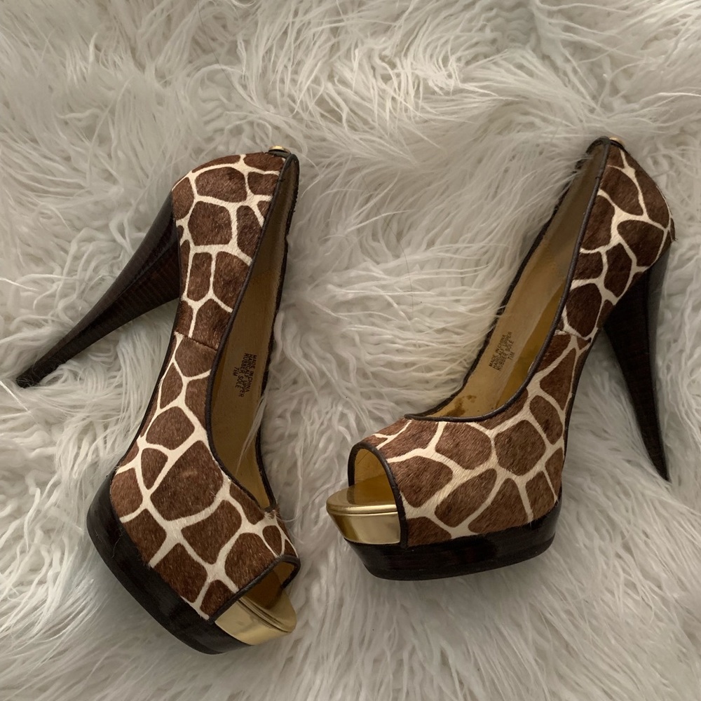 MICHAEL Michael Kors ponyhair platform pumps